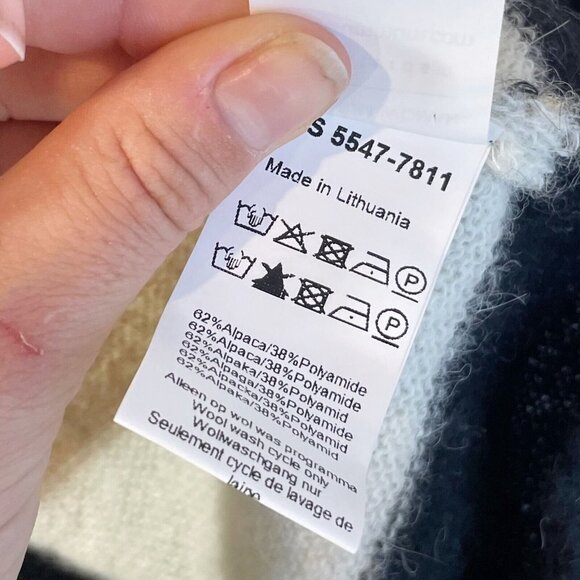 Summum Woman Alpaca Striped Pullover Sweater Multi Size XS Long Sleeve Knitted - Picture 5 of 8